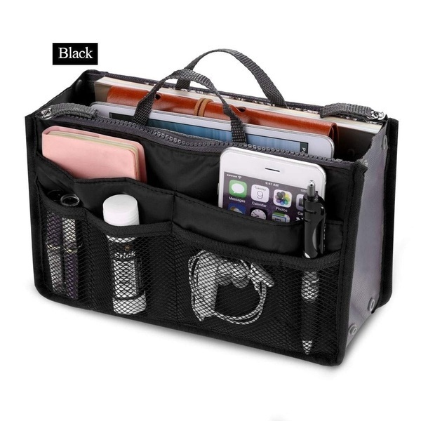 Organizer Insert Bag Women Nylon Travel Organizer Handbag Large Liner Lady Makeup Cosmetic Bags