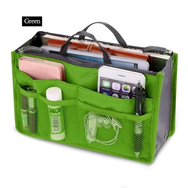Organizer Insert Bag Women Nylon Travel Organizer Handbag Large Liner Lady Makeup Cosmetic Bags