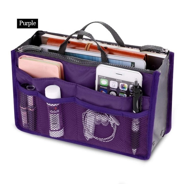 Organizer Insert Bag Women Nylon Travel Organizer Handbag Large Liner Lady Makeup Cosmetic Bags