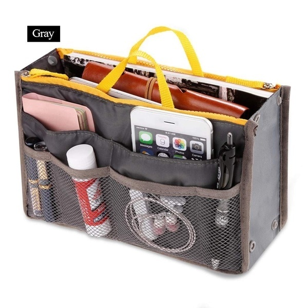 Organizer Insert Bag Women Nylon Travel Organizer Handbag Large Liner Lady Makeup Cosmetic Bags