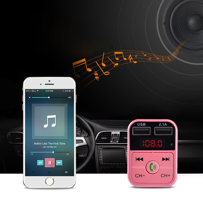 Bluetooth FM Transmitter Hands Free Car Kit Car Styling MP3 Music Player TF USB Charger FM Modulator