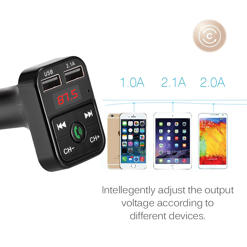 Bluetooth FM Transmitter Hands Free Car Kit Car Styling MP3 Music Player TF USB Charger FM Modulator