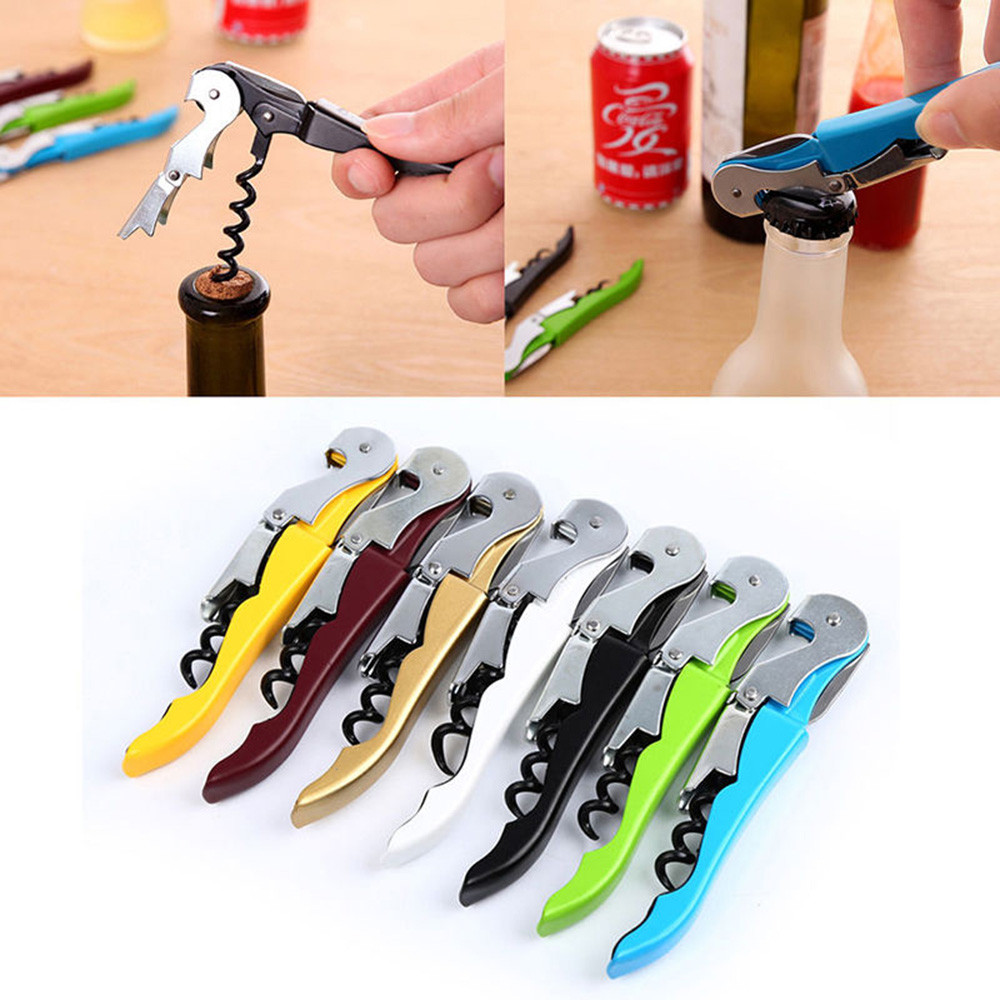 Stainless Steel Cork Screw Corkscrew MultiFunction Wine Cap Opener Beer Bottle Opener Kitchen Tools