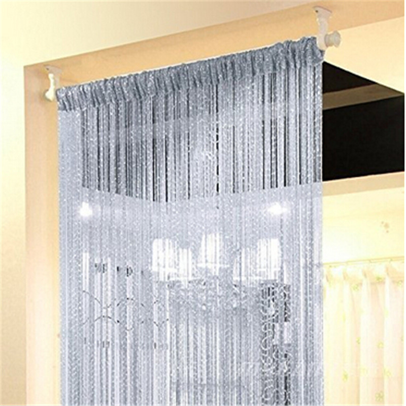 Door String Curtain Shiny Tassel Flash Line Window Curtain Valance Divider Decorative Party Wedding