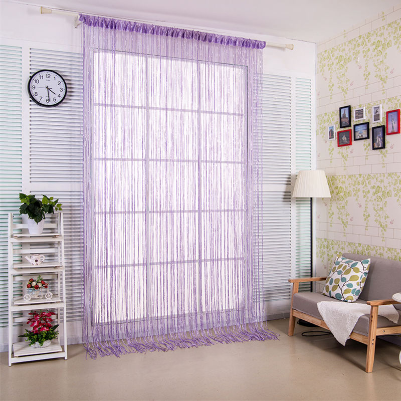 Door String Curtain Shiny Tassel Flash Line Window Curtain Valance Divider Decorative Party Wedding
