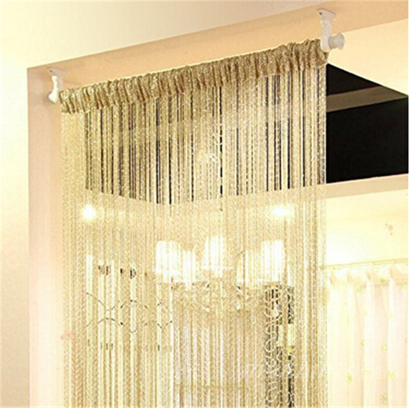 Door String Curtain Shiny Tassel Flash Line Window Curtain Valance Divider Decorative Party Wedding