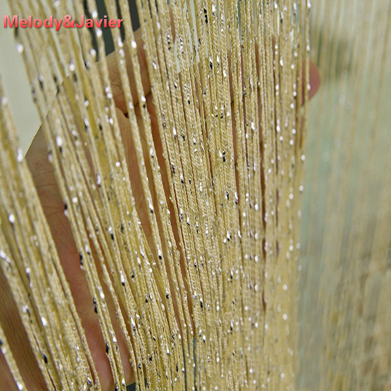 Door String Curtain Shiny Tassel Flash Line Window Curtain Valance Divider Decorative Party Wedding