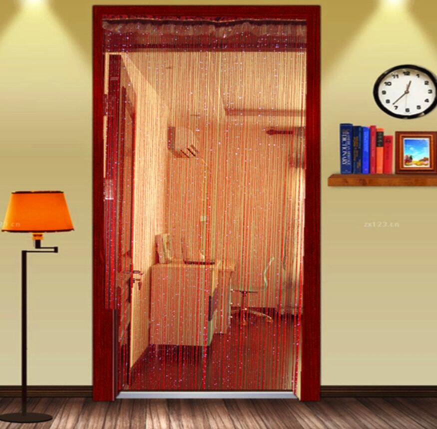 Door String Curtain Shiny Tassel Flash Line Window Curtain Valance Divider Decorative Party Wedding