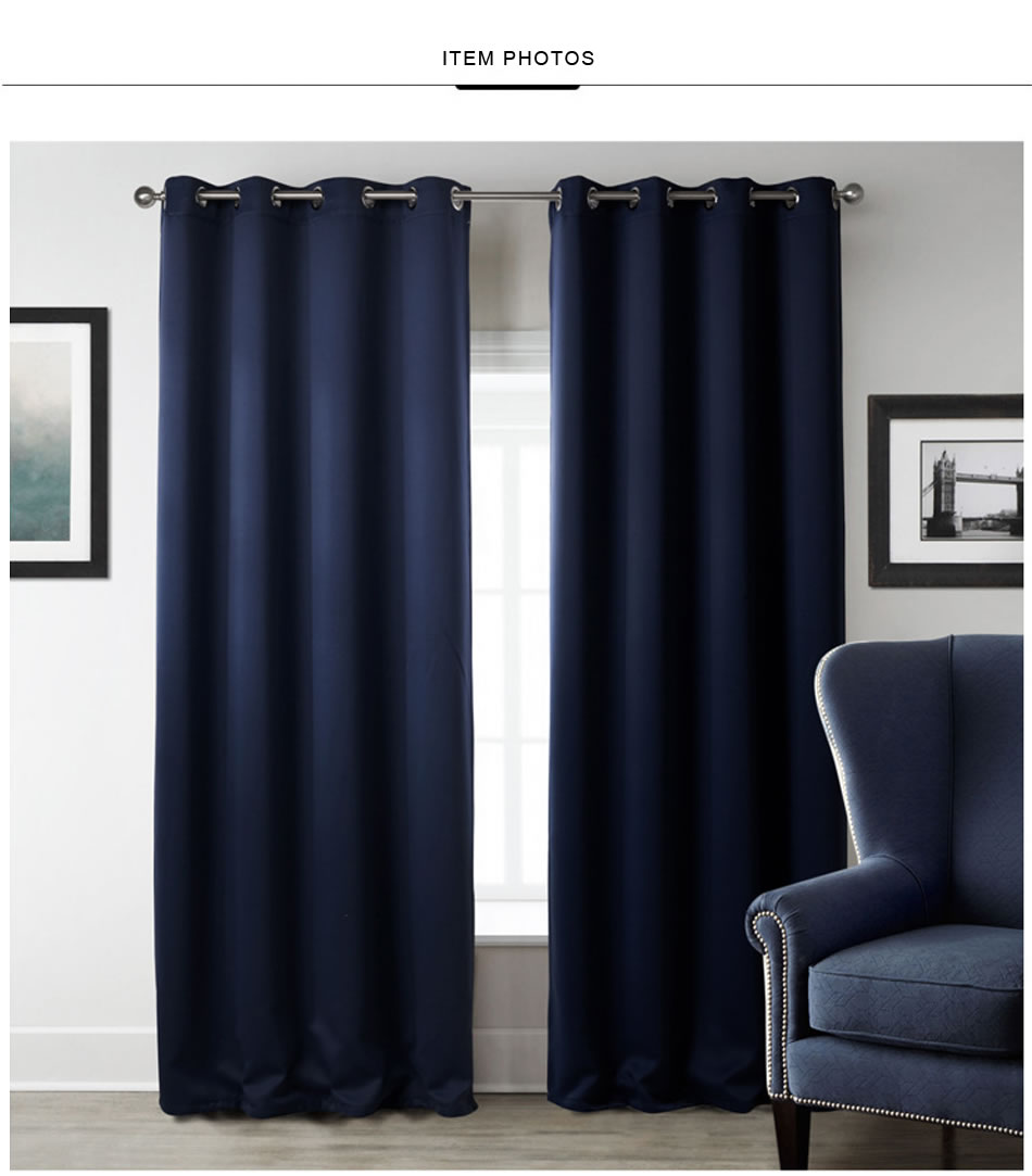1Pc Modern Blackout Curtains Window Blinds Finished Drapes Window Blackout Curtains Living room