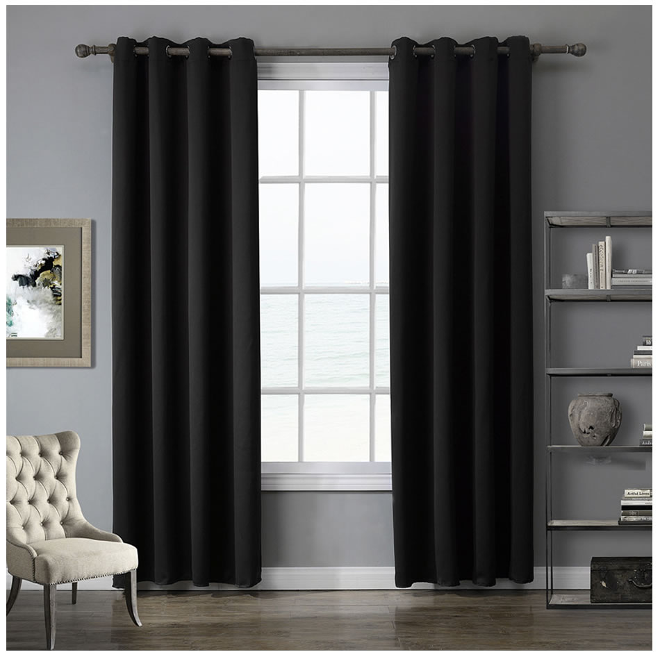 1Pc Modern Blackout Curtains Window Blinds Finished Drapes Window Blackout Curtains Living room