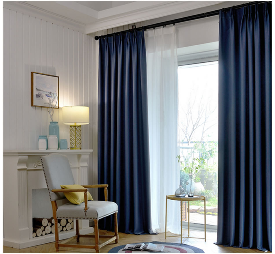 1Pc Modern Blackout Curtains Window Blinds Finished Drapes Window Blackout Curtains Living room