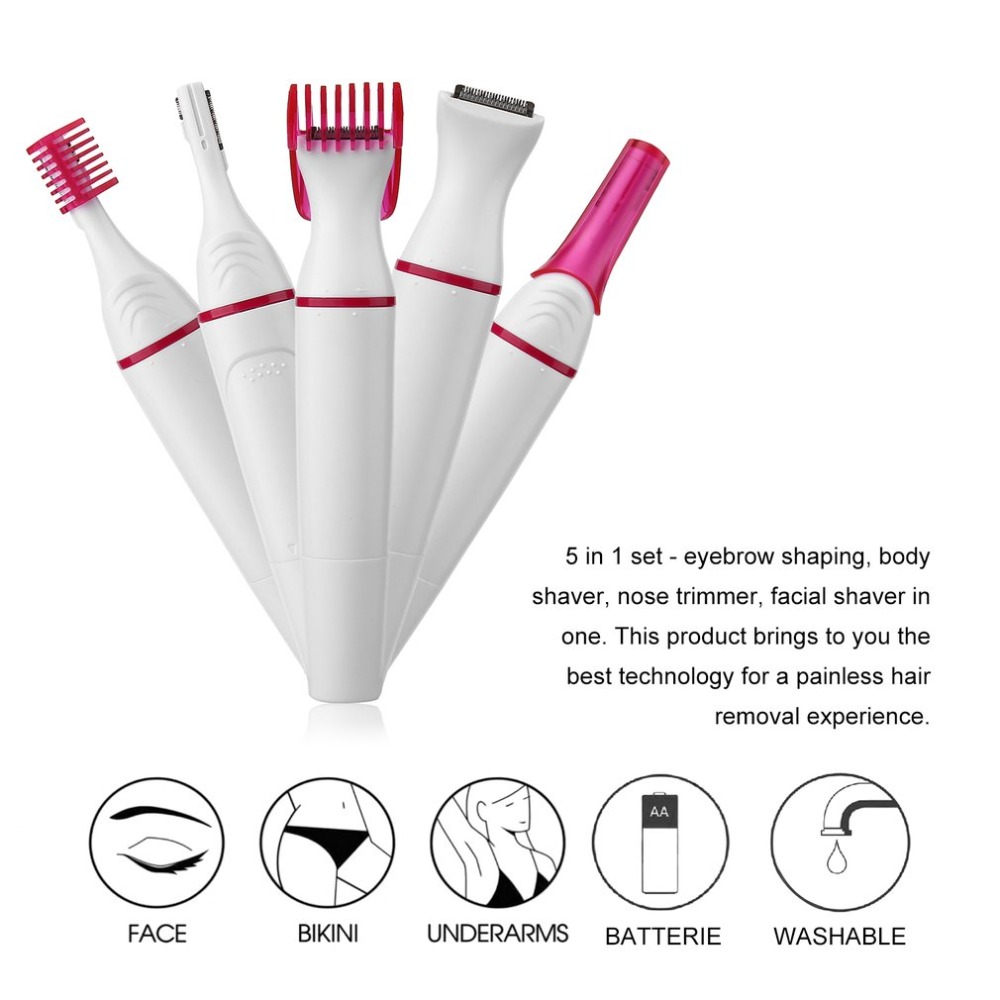 Pro Electric Hair Shaver Painless Eyebrow Nose Body Bikini Facial Hair Removal Hair Clipper Epilator