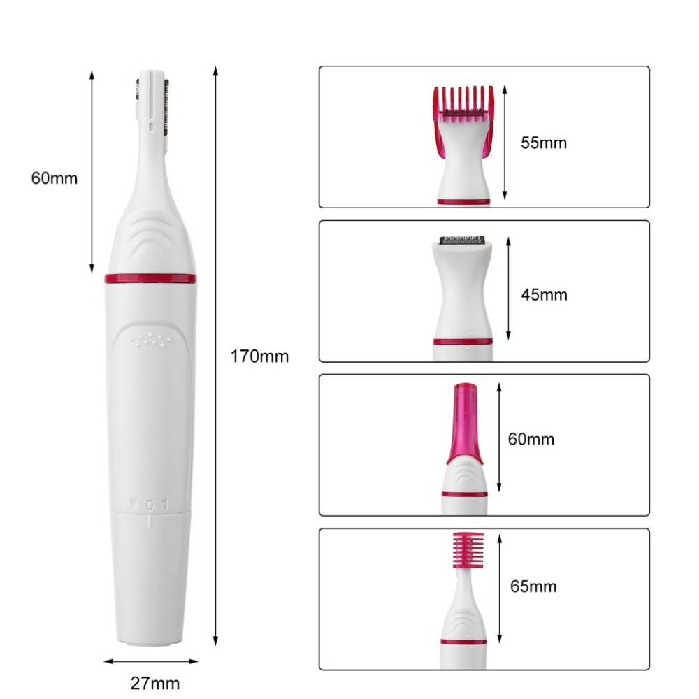 Pro Electric Hair Shaver Painless Eyebrow Nose Body Bikini Facial Hair Removal Hair Clipper Epilator
