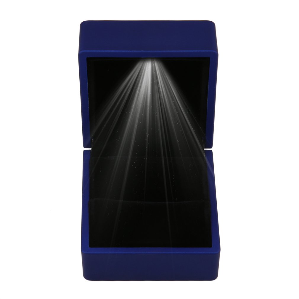 LED Light Earring Ring Gift Box Wedding Ring Jewelry Display Organizer Storage For Engagement Gifts
