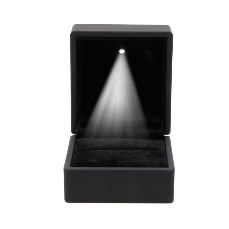 LED Light Earring Ring Gift Box Wedding Ring Jewelry Display Organizer Storage For Engagement Gifts
