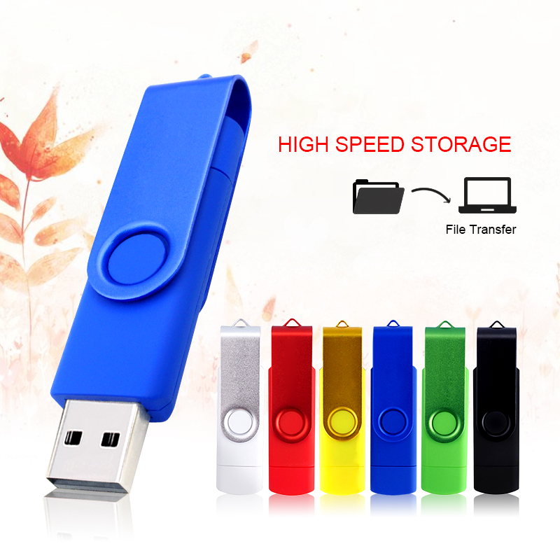 OTG USB Flash Memory Stick 16GB 32GB Pendrive 64GB 128GB USB Flash Drive For Computer/Android Phones
