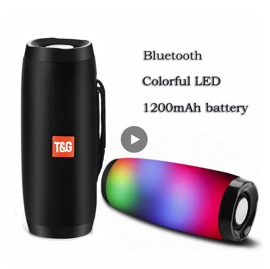 Wireless Bluetooth Speakers LED Boom Box Outdoor Bass Subwoofer Sound Box Support TF USB Subwoffer