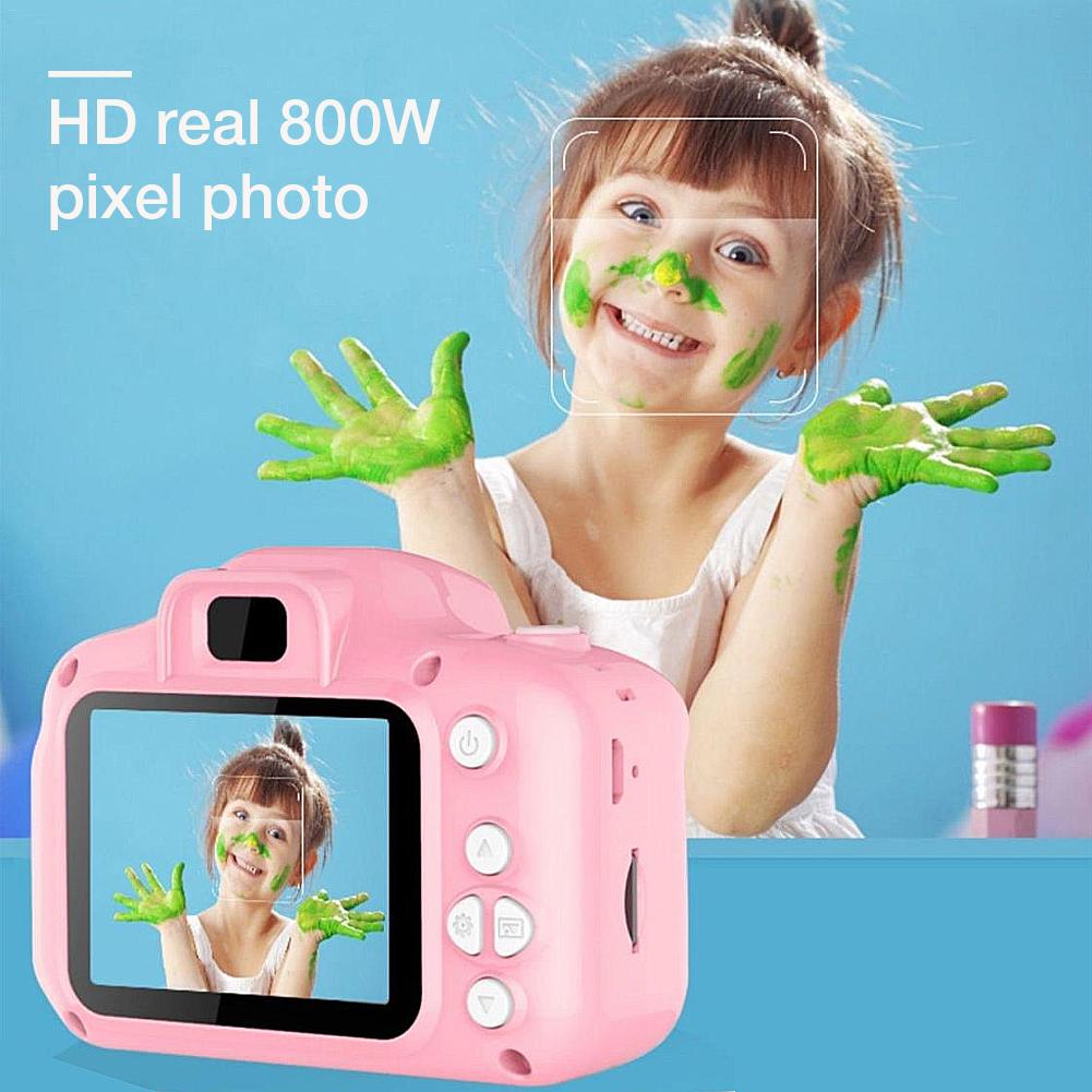 2 Inch HD Screen Chargable Digital Mini Camera Kids Cartoon Cute Camera Toys Child Birthday Gifts