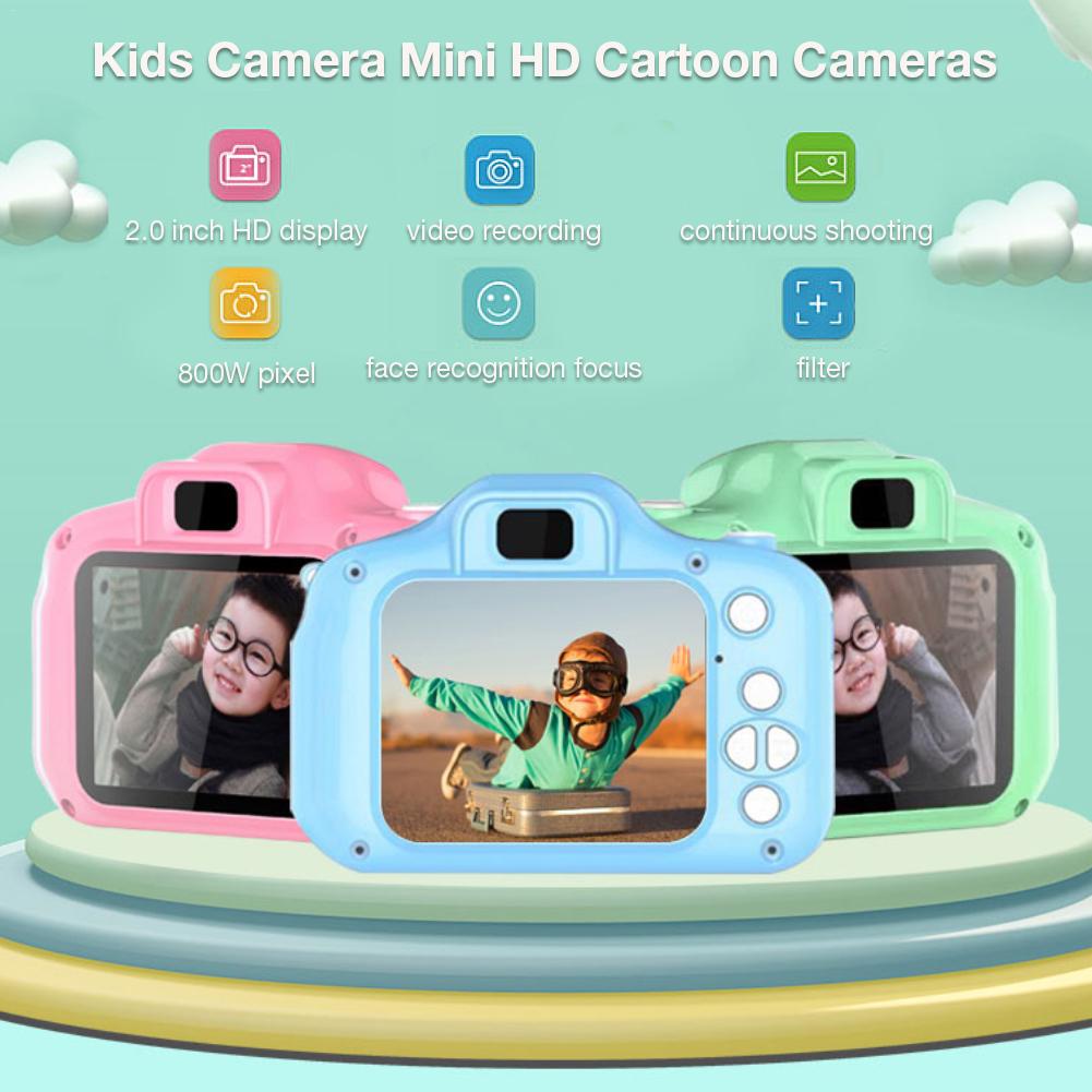 2 Inch HD Screen Chargable Digital Mini Camera Kids Cartoon Cute Camera Toys Child Birthday Gifts