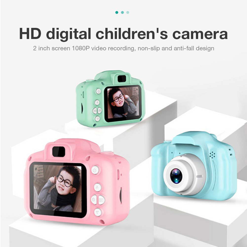 2 Inch HD Screen Chargable Digital Mini Camera Kids Cartoon Cute Camera Toys Child Birthday Gifts