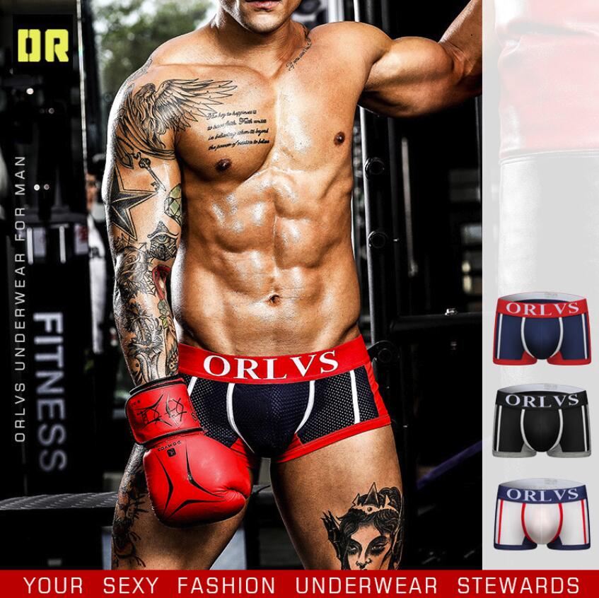 Hot Sexy Underwear Cueca Boxer Men Mesh Shorts Men boxers Panties Shorts Sexy Fat Guy Mens Shorts