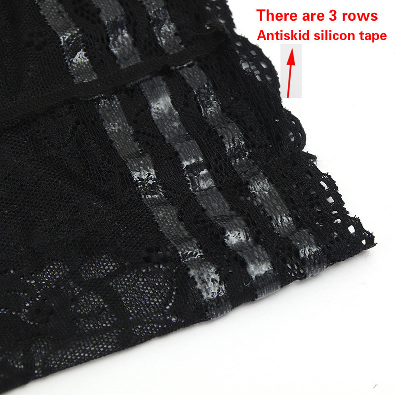 1Pc Thigh Bands Sexy Lace Flower Women Anti-skid Sock Thigh Garters Leg Warmers Cuffs Phone Pocket