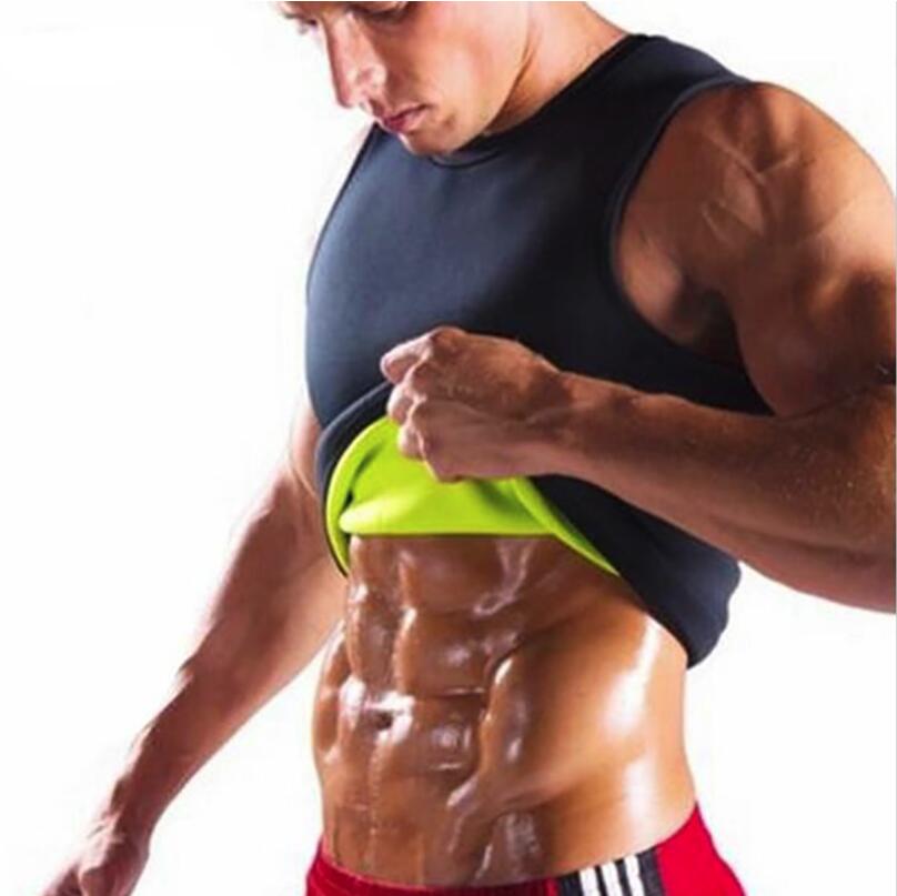 Men Slimming Vest Body Shaper Neoprene Abdomen Fat Burning Shaperwear Waist Sweat Corset