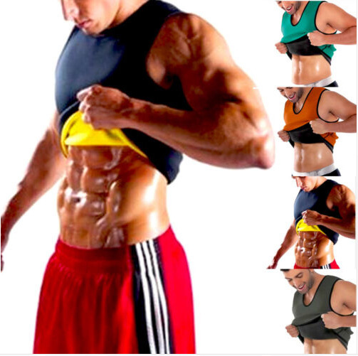 Men Slimming Vest Body Shaper Neoprene Abdomen Fat Burning Shaperwear Waist Sweat Corset
