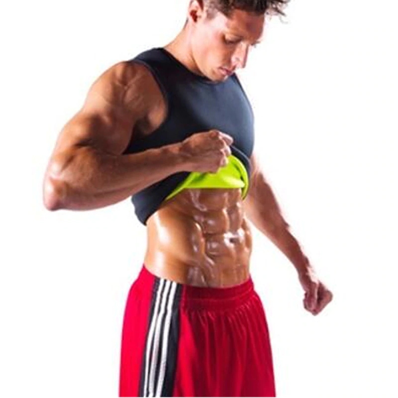 Men Slimming Vest Body Shaper Neoprene Abdomen Fat Burning Shaperwear Waist Sweat Corset