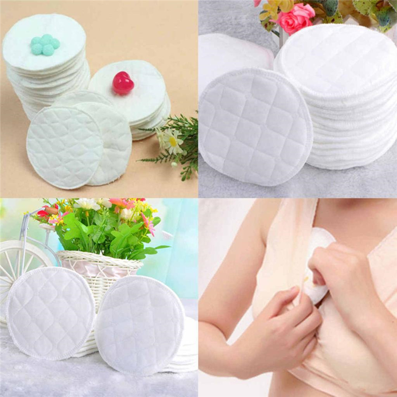 12Pcs Reusable Nursing Breast Pads Washable Soft Absorbent Baby Breastfeeding Breast Pads Cotton