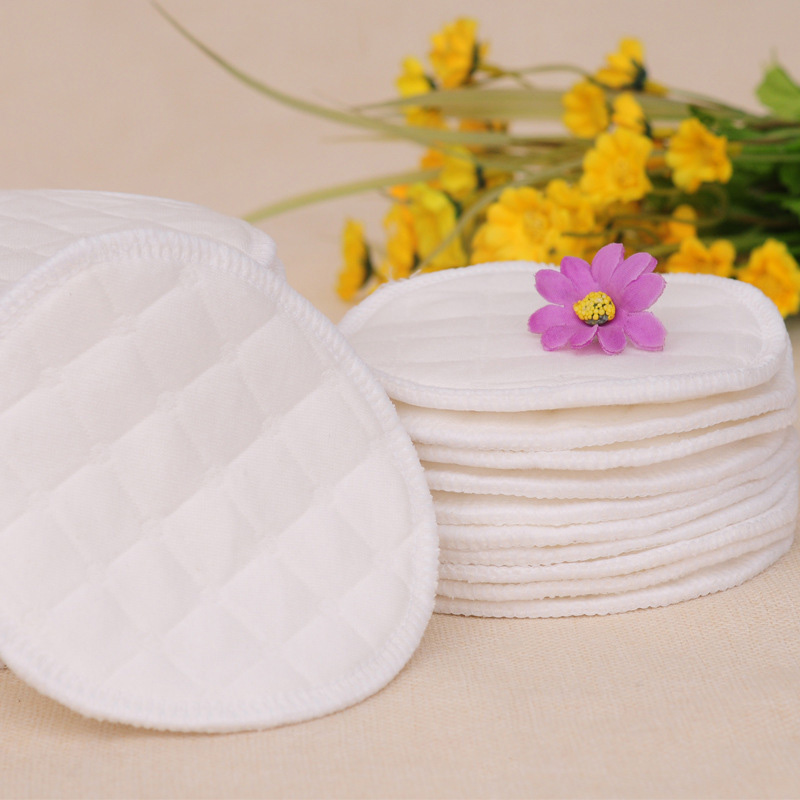 12Pcs Reusable Nursing Breast Pads Washable Soft Absorbent Baby Breastfeeding Breast Pads Cotton