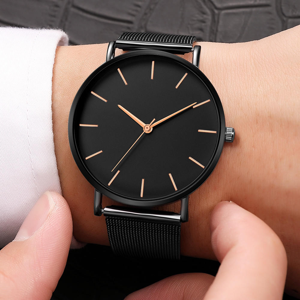 Military Sport Analog Quartz Wrist Watches Men Stainless Steel Clock Wristwatch Lover Watches Gift