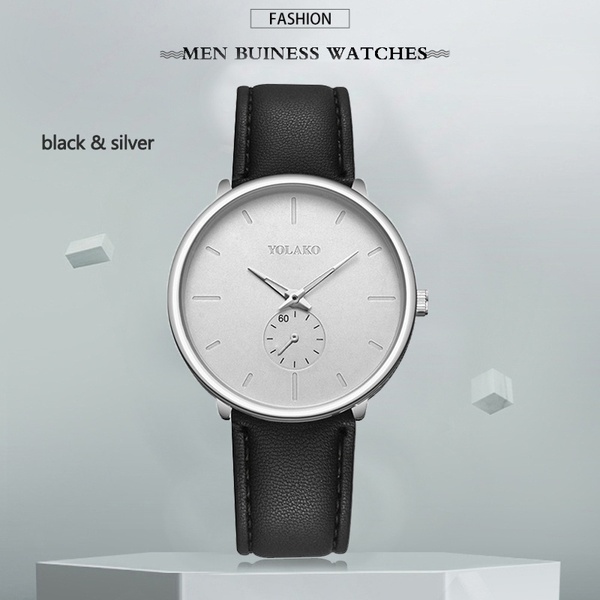 Men Classic Wristwatch Alloy Mesh Belt Ultra Men&apos;s Watches Business Leather Quartz Watches Gifts
