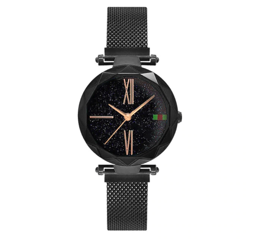 Luxury Rose Gold Women&apos;s Watches Magnet Starry Sky Wrist Watches For Ladies Women Wristwatch Gift