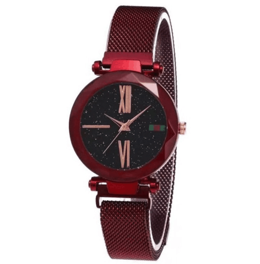 Luxury Rose Gold Women&apos;s Watches Magnet Starry Sky Wrist Watches For Ladies Women Wristwatch Gift
