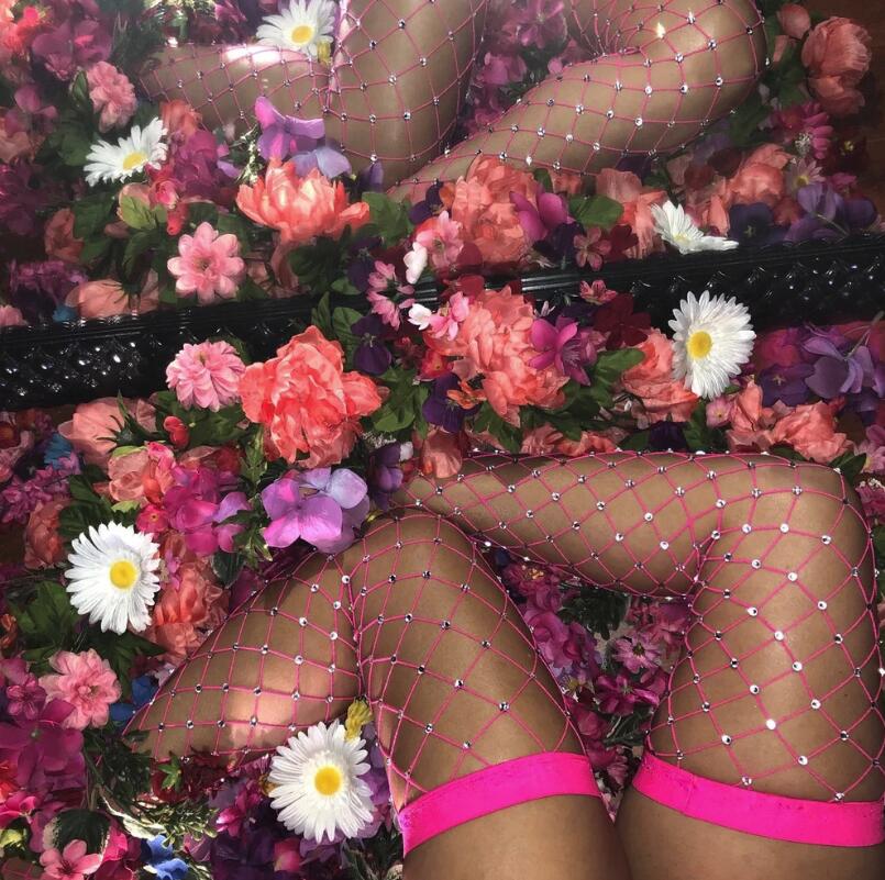 Women Sexy Crystal Rhinestone Fishnet Net Hollow Out Mesh Stockings Fishnet Mesh Stockings Pantyhose