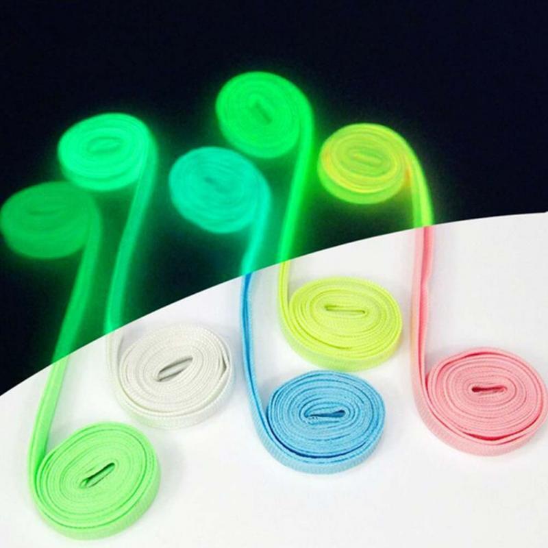 Luminous Shoelace Athletic Sport Canvas Shoes Lace Glow In The Dark Night  Fluorescent Shoelaces