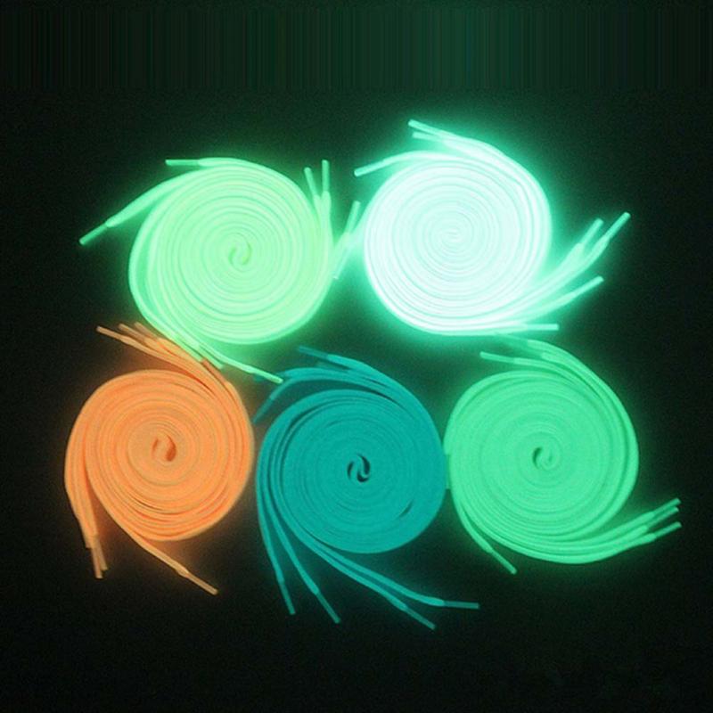Luminous Shoelace Athletic Sport Canvas Shoes Lace Glow In The Dark Night  Fluorescent Shoelaces