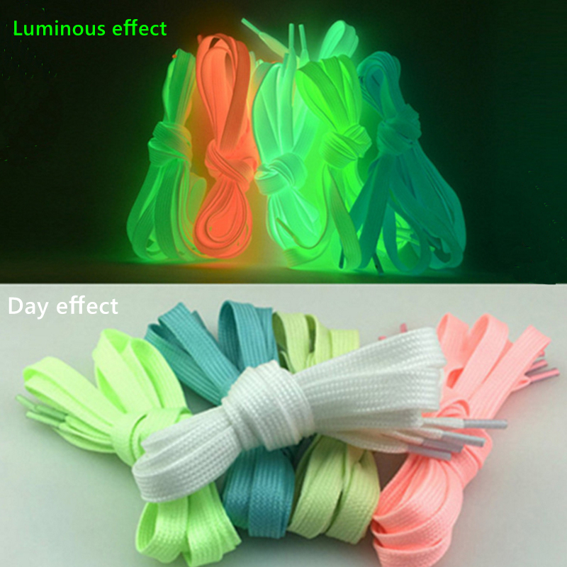 Luminous Shoelace Athletic Sport Canvas Shoes Lace Glow In The Dark Night  Fluorescent Shoelaces