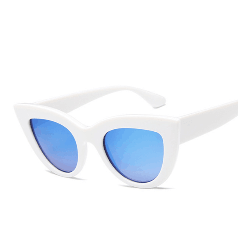 Ins Hot Vintage Sunglasses Women Cat Eye Sunglasses Retro Sun glasses Female Pink Mirror Eyewear