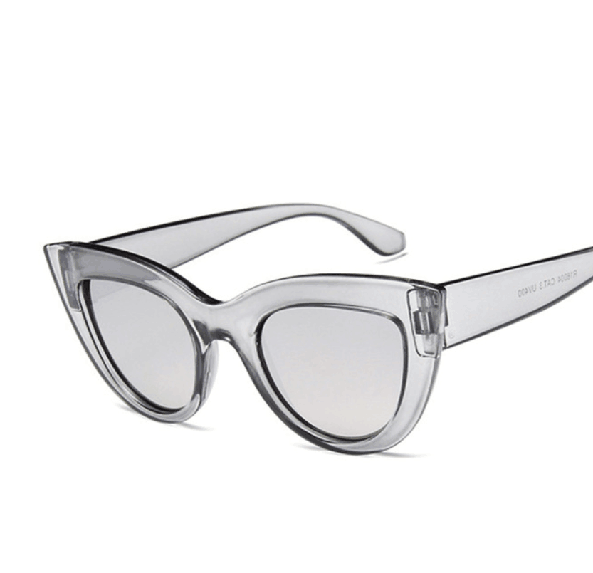 Ins Hot Vintage Sunglasses Women Cat Eye Sunglasses Retro Sun glasses Female Pink Mirror Eyewear