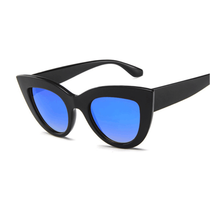 Ins Hot Vintage Sunglasses Women Cat Eye Sunglasses Retro Sun glasses Female Pink Mirror Eyewear