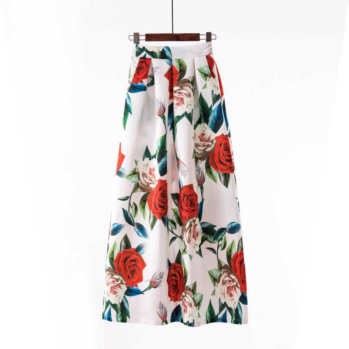 Skirts Women High Waist Pockets Long Skirts Vintage Chic Floral Printed Maxi Skirt Plus size Dresses