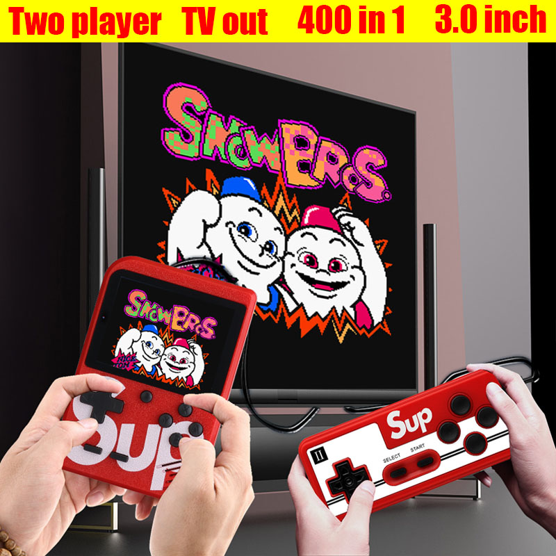 Built-in 400 Games Retro Video Handheld Game Console Gamepad Doubles 3.0 Inch LCD Game Player