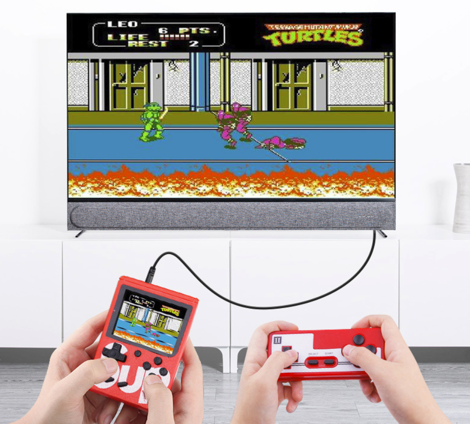 Built-in 400 Games Retro Video Handheld Game Console Gamepad Doubles 3.0 Inch LCD Game Player