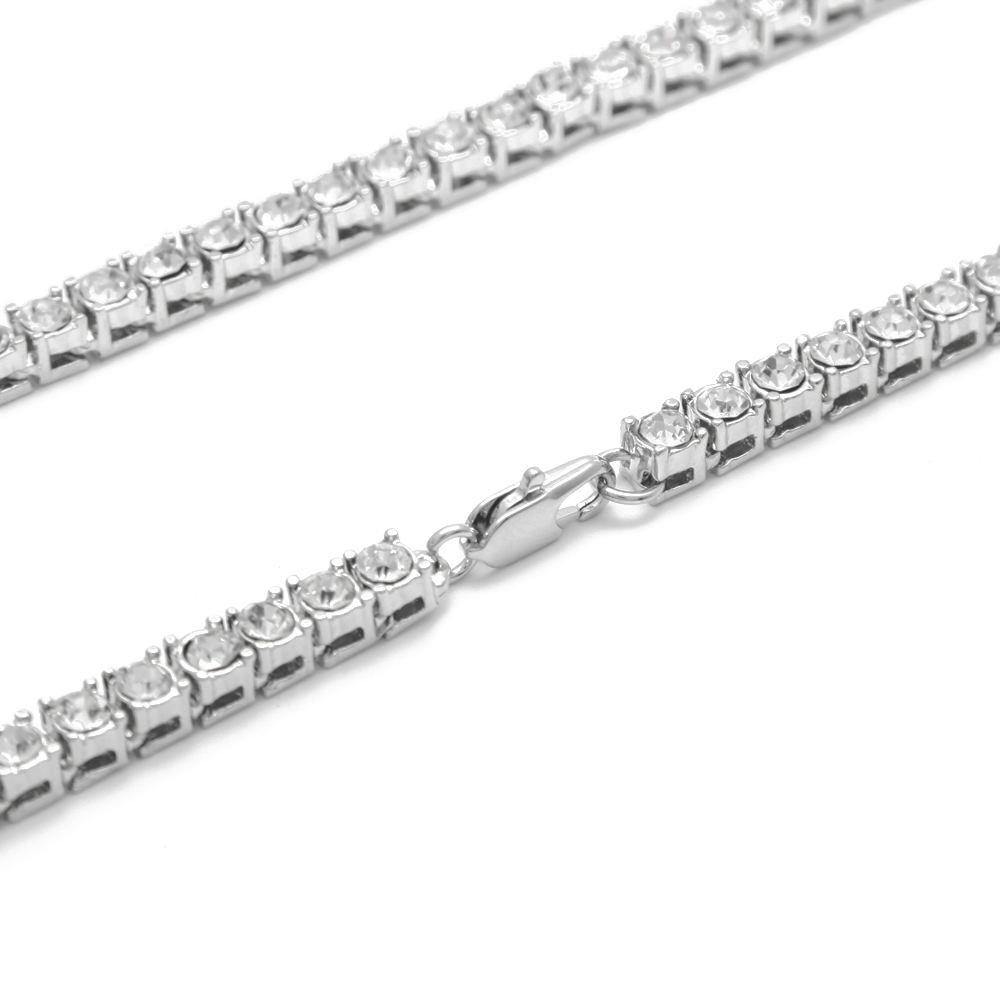 Men Hip Hop Bling Bling Iced Out Tennis Chains Necklaces Luxury Gold Men Chain Fashion Jewelry