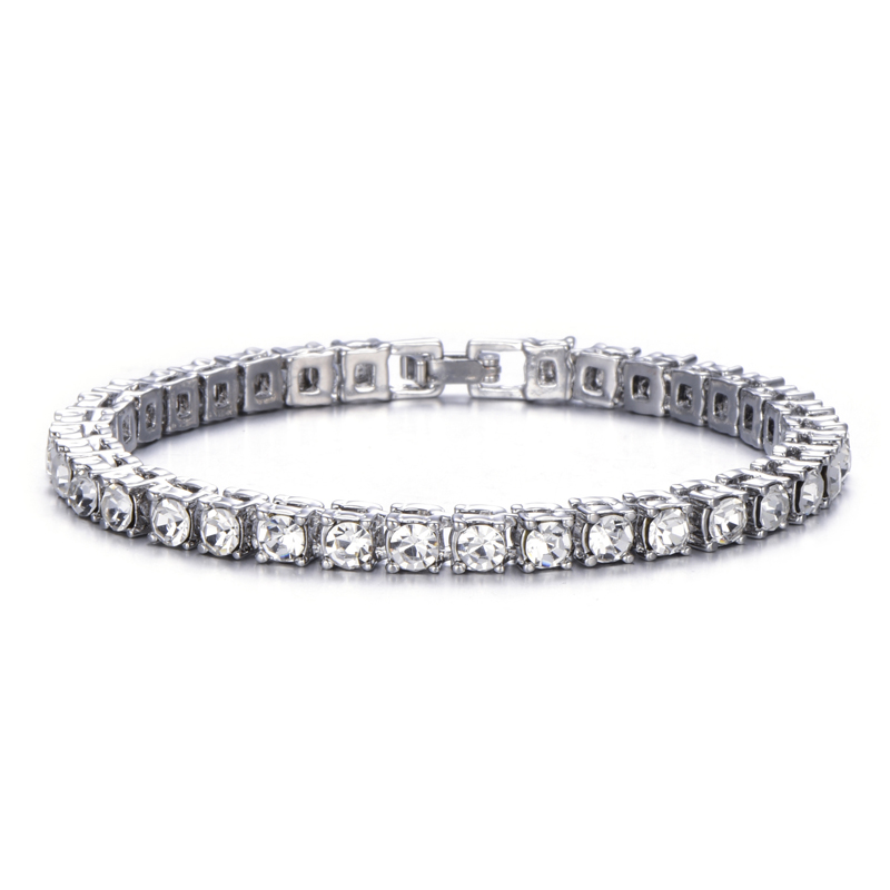 Cubic Zirconia Tennis Bracelets Iced Out Chain Crystal Wedding Bracelet Men Gold Bracelet Jewellry