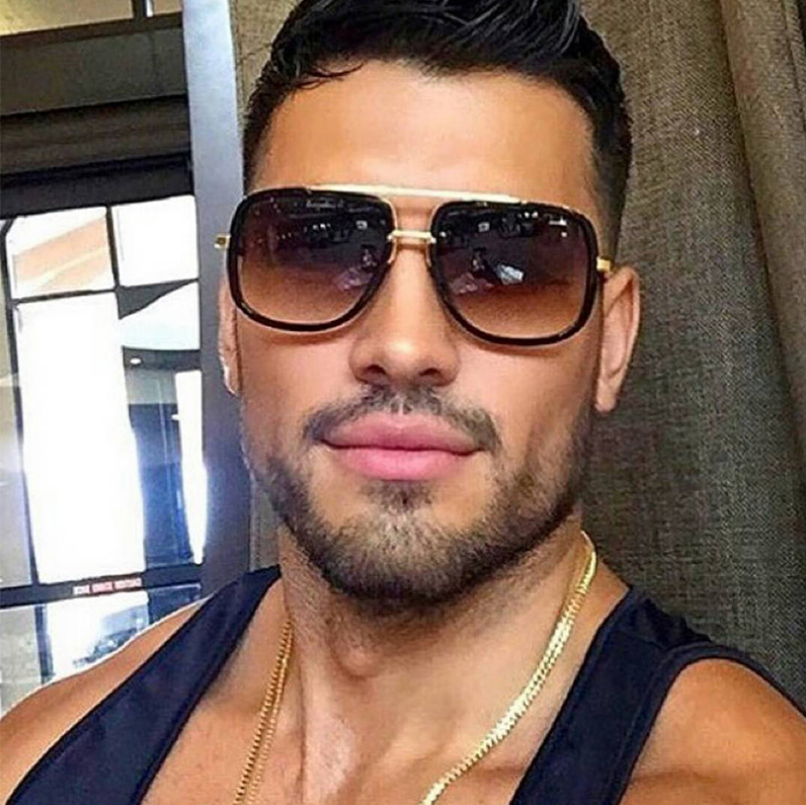 New Fashion Big Frame Sunglasses Men Square Fashion Glasses Women High Quality Retro Sun Glasses