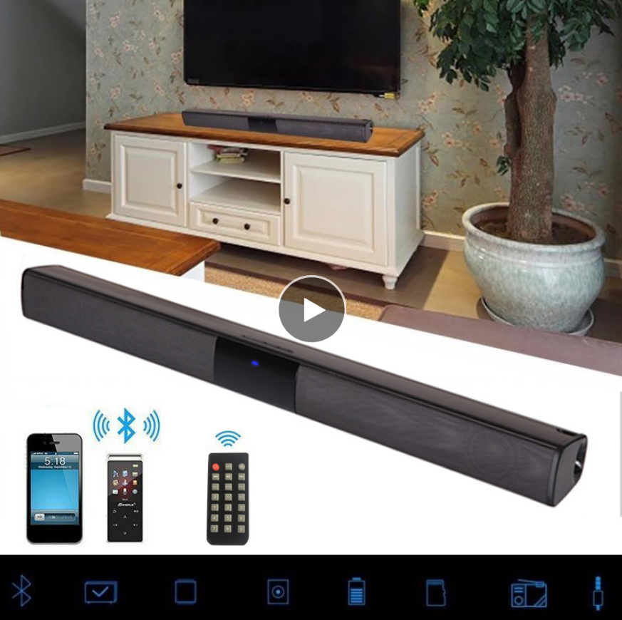 20W Wireless Bluetooth Soundbar Stereo Speakers Hifi Home Theater TV Sound Bars Sound System