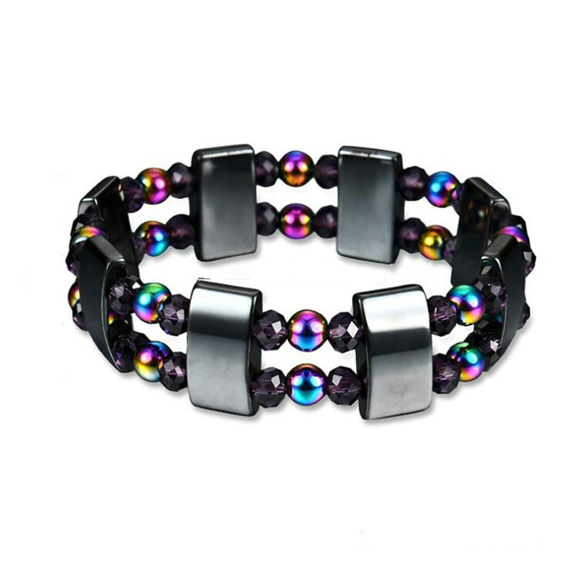 Weight Loss Body Slimming Anti-Fatigue Healing Bracelet Hematite Beads Bracelet Magnetic Therapy